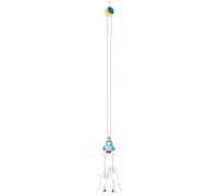 goki- Fusée d'escalade-Volons Lune en Bois-Jouet de motricité et d'apprentissage pour Les Enfants passionnés de l'espace-À Tirer sur Les Cordes pour vol vers la lune-115 cm-À partir de 2 Ans, 53776