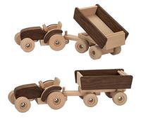Goki - Grand jouet Tracteur avec remorque longueur 52 cm Made in Europe Enfants 3 ans +