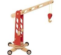 Goki grue de construction en bois sur roues rouge 67cm Rouge G
