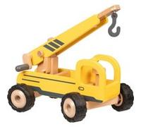 Goki Camion-grue en bois 28 cm Jaune