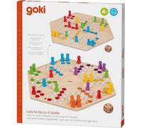 Goki Holz Ludo Spiel - jeu de société classique pour 6 joueurs