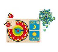 Goki - Jouet en bois, J'apprends à lire l'heure, dès 5 ans G