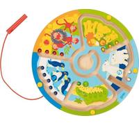 GOKI - Labyrinthe magnétique-Apprendre à Compter au Zoo Puzzles en Bois, Couleur (Multicolore) (58716)