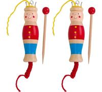 Goki Legler - Tricotin Ursula avec Aiguille en Bois Tricot Enfant motricité avec Fils et Mode d'emploi, Mixte (Lot de 2)