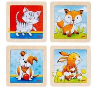 Goki - Lot de 4 puzzles bébés animaux ( GK-57327 )