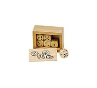 Goki Lot de 6 dés en bois