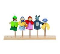 Goki Marionnettes à doigt 51898 - Assortiment de 4 « Le Petit Chaperon Rouge »