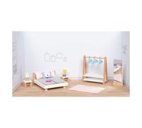 GOKI Meubles de poupées Style Chambre à coucher 18 pièces en bois pour maison de poupées d'enfants 51468 NOUVEAU