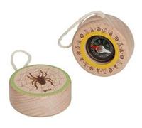 Goki - mini-boussole en bois - motif araignée G
