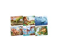 Goki - Minipuzzle Dinosaure sans appliquer de Puzzles en Bois, Multicolore, Unique (57390)