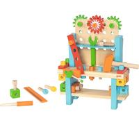 goki Mon Premier établi en Bois 58386 - Kit de Jeu en Bois pour bricoleurs - avec Marteau, vis, Tournevis, etc. - Favorise la motricité Fine et l'imagination des Enfants - À partir de 3 Ans -