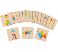 GOKI Monde Tangram coloré en bois Jeu de logique Jeu de réflexion