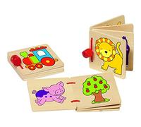 Goki-Petit livre en bois, imagier dès 1 ans- Modèle Aléatoire
