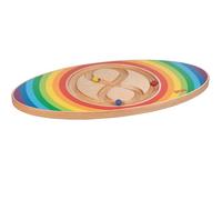 Gollnest & Kiesel Planche d'équilibre en bois Labirinto - Lot de 4 beige 55 x 29 x 4 cm