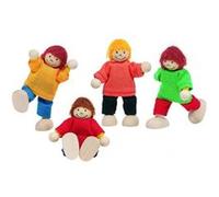 Goki Poupées Bois cintrage Enfants 6cm Multicolore G