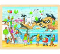 goki Puzzle à assembler 48T Excursion au zoo en bois 40x30cm