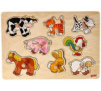 Goki Puzzle à Encastrements, Bébés Animaux