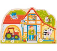 Goki – Puzzle à encastrements en bois Ma Ferme