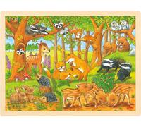 Goki Puzzle Bébés animaux dans la forêt 48 pièces - en bois