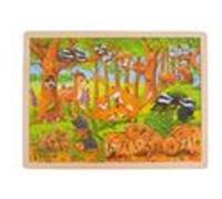 Goki Puzzle 57734 Bébés animaux dans la forêt 48 pièces Multicolore