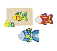 Goki - Puzzle Bébés et Enfants 4 tailles en forme de poisson