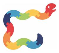 GOKI Puzzle de contour de sol Serpent XXL 12 pièces