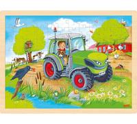 GOKI Puzzle de tracteurs en bois 96 pièces