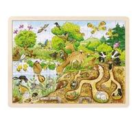 Goki Puzzle en bois à encastrement 2041648 Découvrez la nature 96 pièces