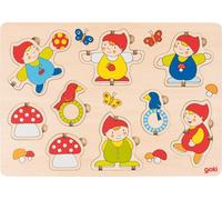 GOKI Puzzle en bois Nains 2en1