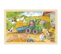 Gollnest & Kiesel – Puzzle en bois Petit tracteur – 30 x 20 x 1 cm – 24 pièces – Multicolore