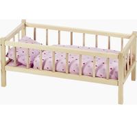 goki RA107 Lit de poupée, naturel/rose