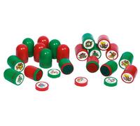 Goki - Tampons avec encre de Noël Collection de Tampons, Multicolore (15343) 10 Unité (Lot de 1)