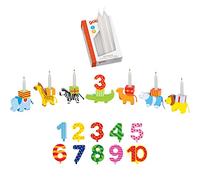 Goki Train d'anniversaire Animal Parade chiffres 1-10 10 bougies Blanc - Les lulugos