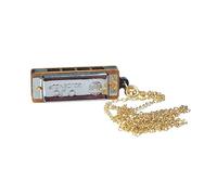 goki UC080 Mini harmonica avec chaîne, argent/laiton