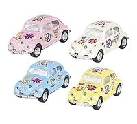 Goki - Volkswagen Classic Beetle (1967), métal, 1:64, L = 6,5 cm, Voitures et Autres véhicules, Multicolore (12247)