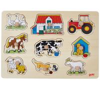 GoKi Wooden Farm I Puzzle, Multicolor, 30 x 21.01 x 5 cm