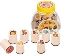 Goki Wooden Stamp Set Forest Animals, 9 pcs.