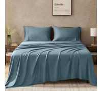 GOKOTTA Parure de lit 100% Bambou, Parure de lit rafraîchissante pour Grand lit, Luxueuse et Confortable, avec Poche Profonde, Super Douce et Soyeuse avec Sangles d'angle élastiques pour Les Nuits