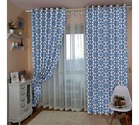 GOKSEL Rideau d'occultation 2 Pièces x 140 L x 245cm H Style Ethnique Rideau Occultant Isolants Thermique a Oeillets Rideaux Chambre Adulte Enfant Cuisine