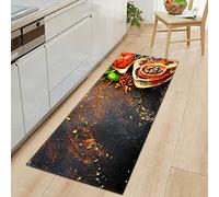 GOKSEL Tapis Cuisine Couleurs et assaisonnements Tapis Cuisine Devant Evier, Tapis AntidéRapant, Tapis de Couloir, Polyester Tapis de Cuisine, Tapis Salon Chambre Cuisine Hall D'entrée 50 x 160cm
