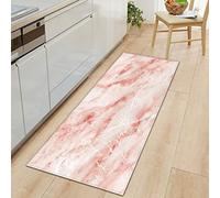 GOKSEL Tapis de Cuisine Abstraction & Marbre Antidérapant Tapis Devant Evier, Tapis de Sol Cuisine Lavable en Machine, Tapis de Bain Paillasson, Tapis Couloir 50 x 80cm