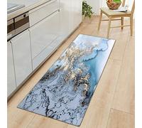 GOKSEL Tapis de Cuisine Abstraction & Marbre Tapis de Couloir, Paillasson Intérieur Tapis, Tapis de Passage, PVC Imperméable, Antidérapant 50 x 160cm