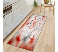 GOKSEL Tapis de Cuisine Antidérapant Abstrait&Bapillons Tapis pour Devant Evier Absorbant, Doux Tapis du Sol pour Salon Chambre Passage Lavable en Machine 50 x 80cm