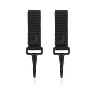 Goktvai 2 Clips Porte-Ceinture Robustes, Passants Ceinture en Nylon à Bouton-Pression Supports Résistants Accessoires Agents Police Forces de l’Ordre pour Clés Petits Objets (Noir)