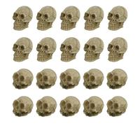Goktvai 20pcs Mini Décoration de Crâne, Tête Squelette Miniature pour Halloween Décoration Table Micro Paysage Accessoires Farce pour Maison de Poupée Hantée d'halloween