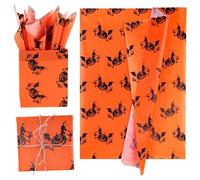 Goktvai 30pcs Feuilles de Papier Cadeau Halloween, 50x35cm Motif Citrouille Maléfique pour Décoration de Fête d'Halloween Emballage Cadeau Bricolage
