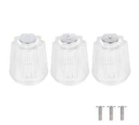 Goktvai 3pcs Boutons Douche Rechange, Acrylique Transparent Universels Shower Knob Eau Chaude/Froide/Inverseur Bouton de Robinet Baignoire pour Price Pfister Contessa et Windsor Robinets Baignoire