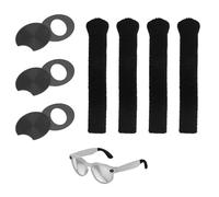 Goktvai 3pcs Protections de Confidentialité LED Rabattables pour Meta Lunettes Connectées, 4 Manchons Antidérapants pour Branches Protèg Objectif Réutilisable Compatible avec Skyler et Headliner