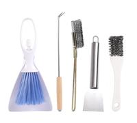 Goktvai 5pcs Nettoyage pour Cages à Oiseaux Kit, Acier Inoxydable Cages à Oiseaux Brosse de Nettoyage et Racloir Petits Animaux pour Perruches Lapins Hamsters Autres Animaux Compagnie