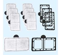 Goktvai 9 Pièces Cartouches Filtrantes et Panier de Remplacement Kit, 9,5x5,5cm Cartouche Filtre Aquarium Compatibles avec Top Fin EF-S et BF5 BETTAFLO Filtres